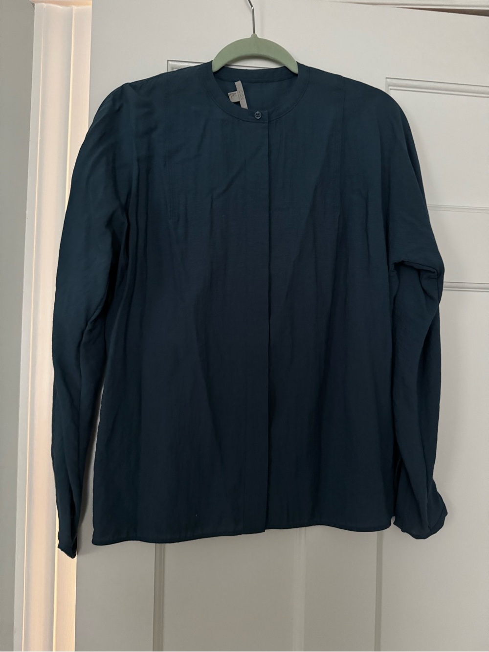 COS Teal Blue Long-Sleeve Tunic Top